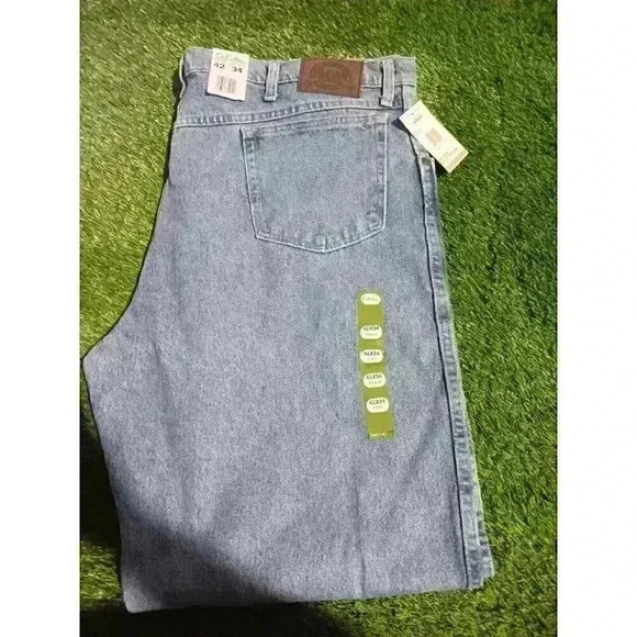 Cabela's Relaxed Fit Straight Leg Blue Jeans Men's 42x34 Light Wash - Picture 1 of 3